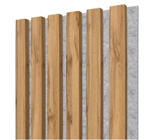 Pannelli Acustici in Legno Fonoassorbenti, quercia Wotan, 28x275cm (0.77 m²)