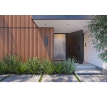 WPC fasadni panel TEAK/ČRNA, 219x2900 mm, valovita tekstura, half co-extrusion (0,63 m²)