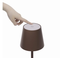 Lampada da tavolo per ristoranti, MARRONE, con batteria ricaricabile, 3600 mAh