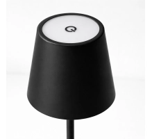 Lampada da tavolo per ristoranti, NERA, con batteria, ricaricabile, 3600 mAh