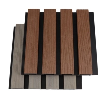 Pannello per facciata in WPC DARK TEAK/NERO, 219x2900 mm, texture ondulata, half co-extrusion (0,63 m²)