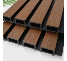 Pannello per facciata in WPC DARK TEAK/NERO, 219x2900 mm, texture ondulata, half co-extrusion (0,63 m²)