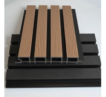 WPC fasadni panel TEAK/ČRNA, 219x2900 mm, valovita tekstura, half co-extrusion (0,63 m²)