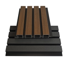Pannello per facciata in WPC DARK TEAK/NERO, 219x2900 mm, texture ondulata, half co-extrusion (0,63 m²)