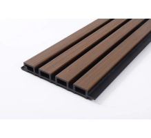Pannello per facciata in WPC DARK TEAK/NERO, 219x2900 mm, texture ondulata, half co-extrusion (0,63 m²)