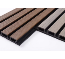 Pannello per facciata in WPC DARK TEAK/NERO, 219x2900 mm, texture ondulata, half co-extrusion (0,63 m²)