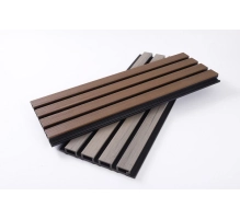 Pannello per facciata in WPC DARK TEAK/NERO, 219x2900 mm, texture ondulata, half co-extrusion (0,63 m²)