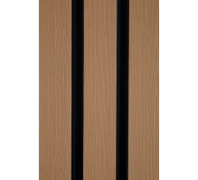 Pannello per facciata in WPC ACERO/NERO, 219x2900 mm, texture ondulata, half co-extrusion (0,63 m²)