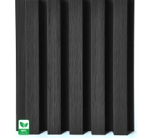 Pannello di facciata WPC BLACK TWIX MINI, 5 doghe, 217x2900 mm, finitura spazzolata