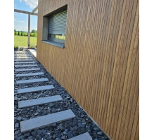 Rivestimento di facciata a lamelle, effetto legno, TOSCANA, 260 x 18 x 0,3 cm (0,47 m²)
