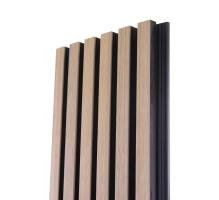 Pannello di facciata WPC TWIX SLIM, ROVERE CHIARO con fughe nere, 6 doghe sottili (0,64 m²)