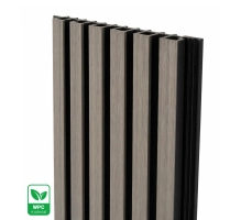 Pannello di facciata WPC TWIX SLIM, GRIGIO con fughe nere, 6 doghe sottili (0,64 m²)