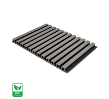 Pannello di facciata WPC TWIX SLIM, GRIGIO con fughe nere, 6 doghe sottili (0,64 m²)