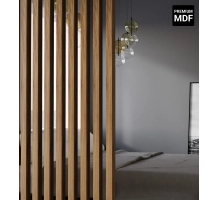 Listelli in legno per pareti divisorie (28x60 mm) (ROVERE NATURALE)