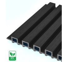 Pannello di facciata WPC BLACK TWIX MINI, 5 doghe, 217x2900 mm, finitura spazzolata