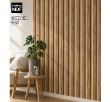 Listelli decorativi 3D per pareti e soffitto, listello in legno (ROVERE CATANIA) 16x28mm