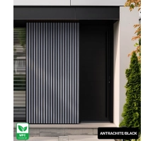 Pannello per facciata in WPC GRIGIO/NERO, 219x2900 mm, texture ondulata, half co-extrusion (0,63 m²)