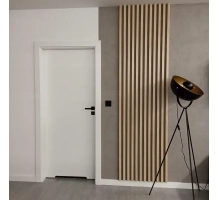 Listelli decorativi 3D, listelli in legno per pareti, soffitti o pareti divisorie (28x37 mm) (rovere sonoma)
