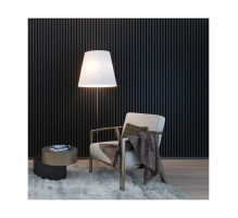 Listelli decorativi 3D, listelli in legno per pareti, soffitti o pareti divisorie (28x37 mm) (nero)