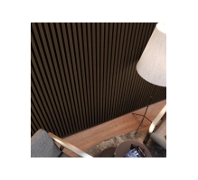 Listelli decorativi 3D, listelli in legno per pareti, soffitti o pareti divisorie (28x37 mm) (noce)
