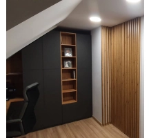 Listelli decorativi 3D, listelli in legno per pareti, soffitti o pareti divisorie (28x37 mm) (craft rovere)