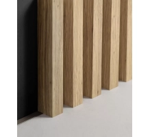 Listelli decorativi 3D, listelli in legno per pareti, soffitti o pareti divisorie (28x37 mm) (craft rovere)