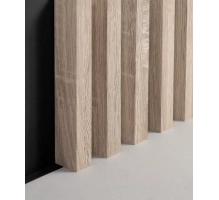 Listelli decorativi 3D, listelli in legno per pareti, soffitti o pareti divisorie (28x37 mm) (rovere sonoma)