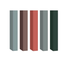 Campione di lamelle decorative da parete COLORATE 3D (28x37mm)