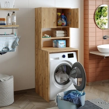Mobile per lavatrice, rovere, MONICA, 65 x 181 x 60 cm