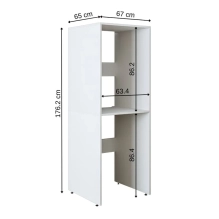 Colonne per lavatrice e asciugatrice ECO, bianco, 176x67x65 cm