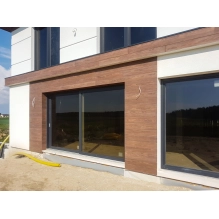 Pannello di facciata EPS200, effetto legno, NOCE, 18x1,9x200 cm (0,36 m²)