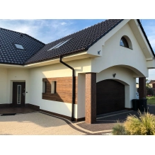 Pannello di facciata EPS200, effetto legno, NOCE, 18x1,9x200 cm (0,36 m²)