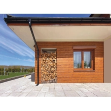Pannello di facciata EPS200, effetto legno, ROVERE DORATO, 18x1,9x200 cm (0,36 m²)