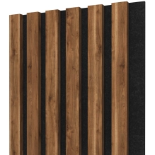 Pannelli acustici in legno, noce chiaro, 28x275cm (0.77 m²)