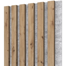 Pannelli Acustici in Legno Fonoassorbenti, quercia rustica, 28x275cm (0.77 m²)
