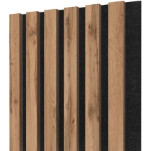 Pannelli Acustici in Legno Fonoassorbenti, quercia Wotan, 28x275cm (0.77 m²)