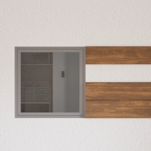 Pannello di facciata EPS200, effetto legno, NOCE, 18x1,9x200 cm (0,36 m²)