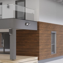 Pannello di facciata EPS200, effetto legno, NOCE, 18x1,9x200 cm (0,36 m²)