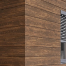 Pannello di facciata EPS200, effetto legno, NOCE, 18x1,9x200 cm (0,36 m²)