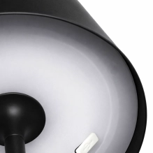 Lampada da tavolo per ristoranti, NERA, con batteria, ricaricabile, 3600 mAh