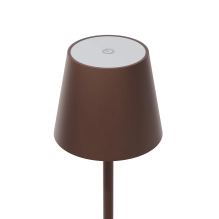 Lampada da tavolo per ristoranti, MARRONE, con batteria ricaricabile, 3600 mAh