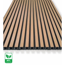 Pannello di facciata WPC TWIX SLIM, ROVERE CHIARO con fughe nere, 6 doghe sottili (0,64 m²)