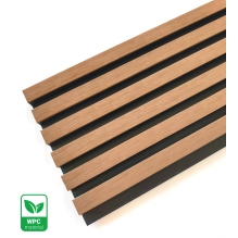 Pannello di facciata WPC TWIX SLIM, ROVERE CHIARO con fughe nere, 6 doghe sottili (0,64 m²)
