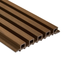 Pannello di facciata WPC TEAK TWIX MINI, 5 doghe, 217x2900 mm, finitura spazzolata