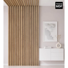 Listelli decorativi 3D per pareti e soffitto, listello in legno (ROVERE CHIARO), 16x28mm