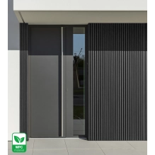 Pannello di facciata WPC BLACK TWIX MINI, 5 doghe, 217x2900 mm, finitura spazzolata