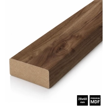 Lamelle decorative per parete divisoria (22x70 mm) (noce)