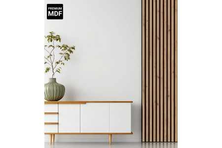 Pannelli Acustici in Legno Fonoassorbenti, quercia rustica, 28x275cm (0.77 m²)