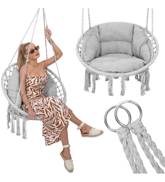 Dondolo da giardino SPR0045, grigio, fino a 150 kg