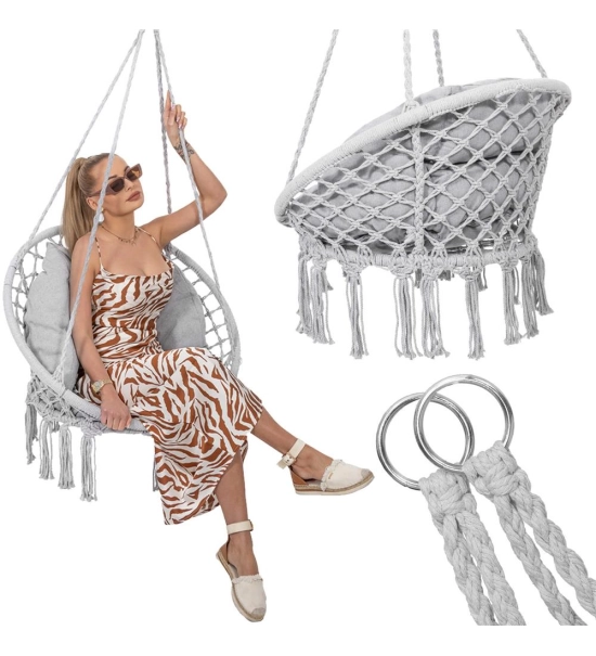 Dondolo da giardino SPR0045, grigio, fino a 150 kg